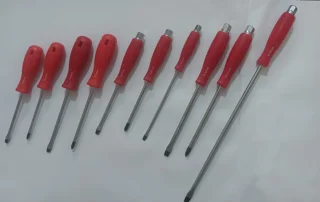 مجموعه  10 عددی پیچ گوشتی ضربه خور و دسته پلاستیکی  دو سو و چهارسو
